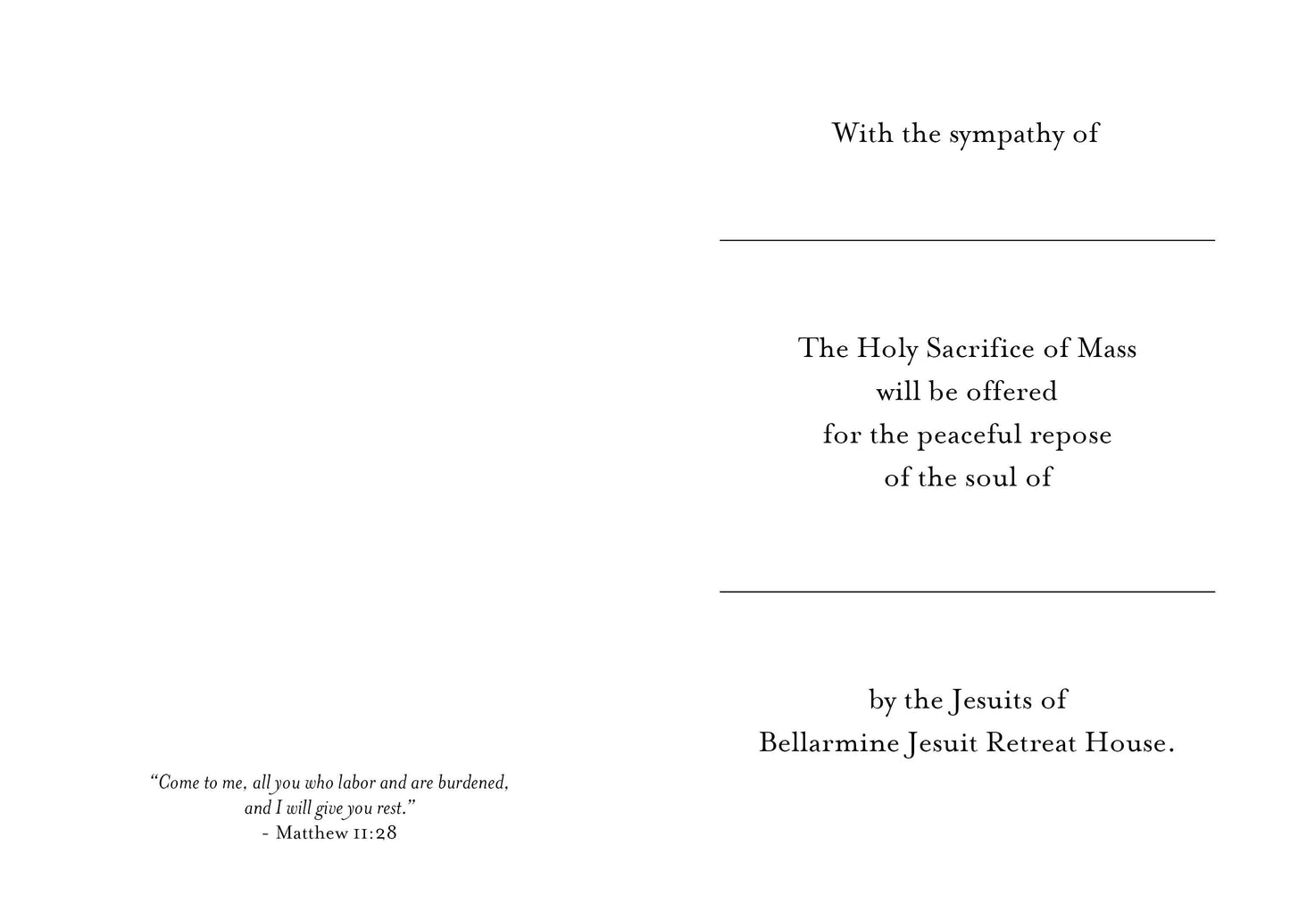 Mass Cards (Black and White)
