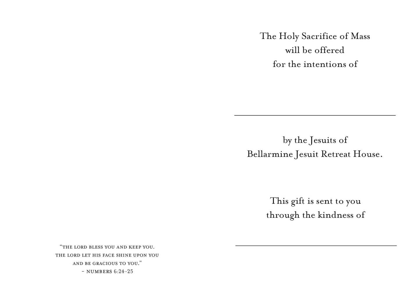Mass Cards (Black and White)